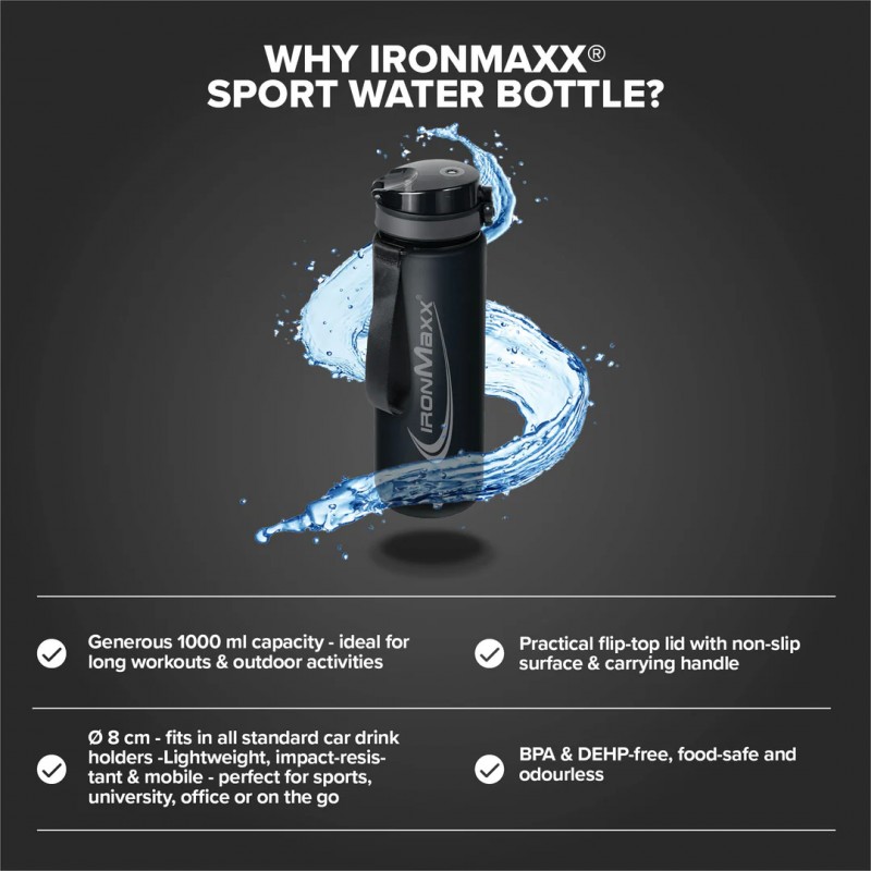 IRONMAXX Sport Water Bottle (1000ml) IRONMAXX Sport Water Bottle (1000ml)
