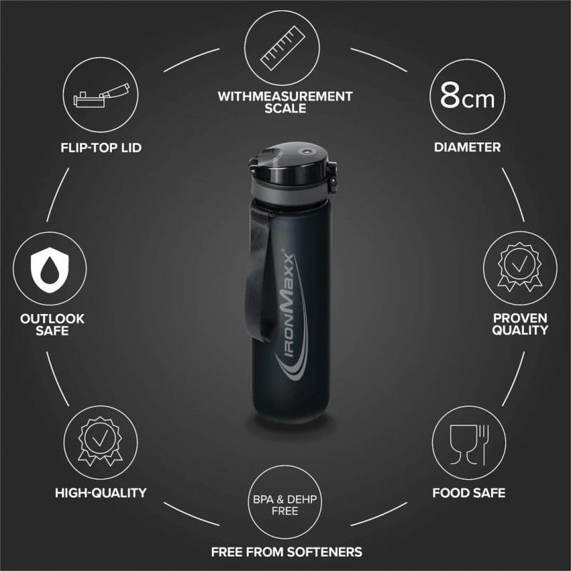 IRONMAXX Sport Water Bottle (1000ml) IRONMAXX Sport Water Bottle (1000ml)