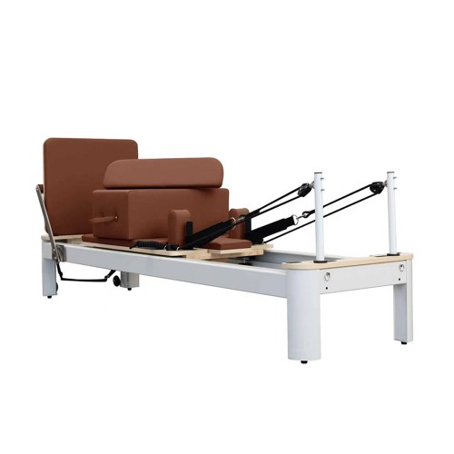 Viking Aluminium Pilates Reformer Brown Leather
