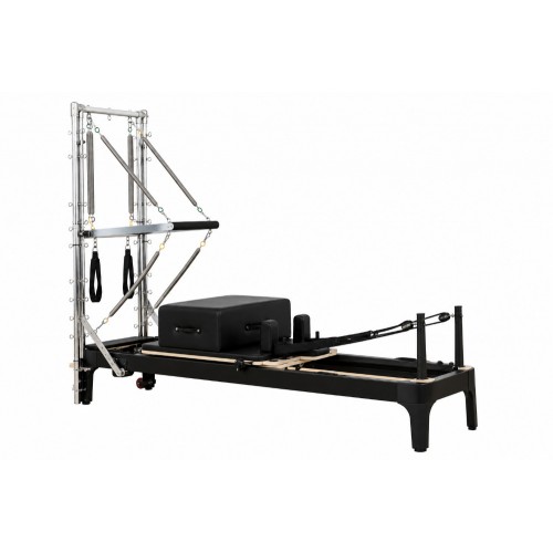 Viking Alluminium Pilates Reformer with Half Tower (Black)