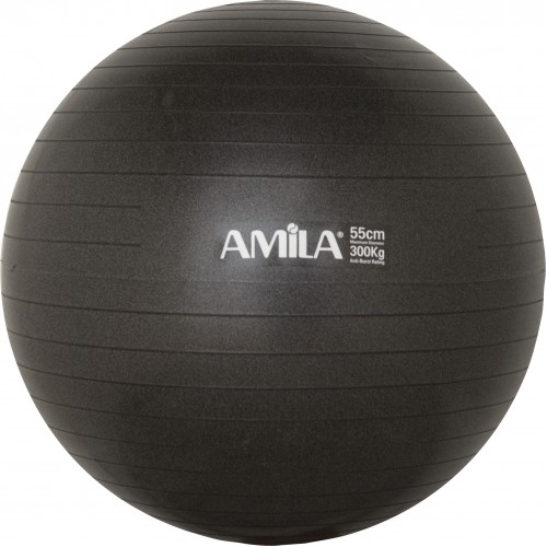 Μπάλα Γυμναστικής AMILA GYMBALL 55cm Μαύρη Bulk