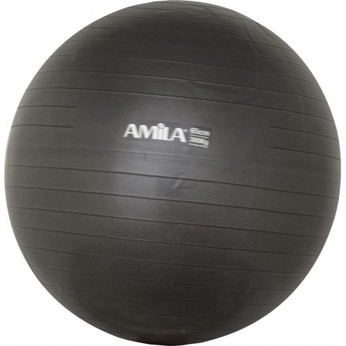 Μπάλα Γυμναστικής AMILA GYMBALL 65cm Μαύρη Bulk