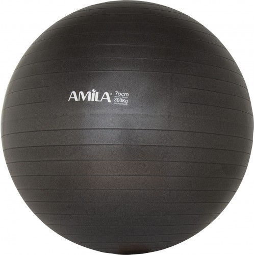 Μπάλα Γυμναστικής AMILA GYMBALL 75cm Μαύρη Bulk