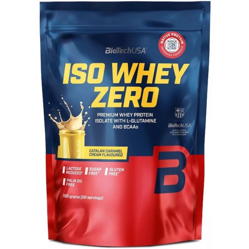 Biotech USA Iso Whey Zero Gluten-Free Whey Protein with Catalan Caramel Cream Flavor 500g