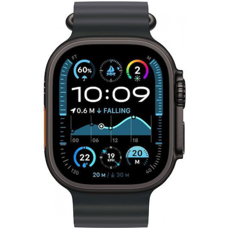 Apple Watch Ultra 2 GPS + Cellular 49mm Black Titanium Case with Black Ocean Band