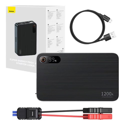 Baseus Super Energy Pro+ 1600A Car Jump Starter Cluster Black