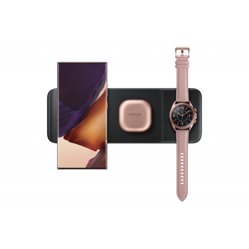 Samsung Wireless Charger Trio Black & Travel Charger Samsung Wireless Charger Trio Black & Travel Charger