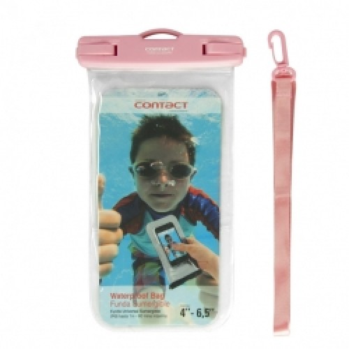 CONTACT WATERPROOF CASE FOR SMARTPHONES 4.5-6,5'' pink