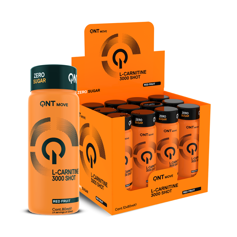 QNT L-Carnitine 3000 Red fruits – L-Καρνιτίνη σε συμπυκνωμένη μορφή 80ml X 12 TEM
