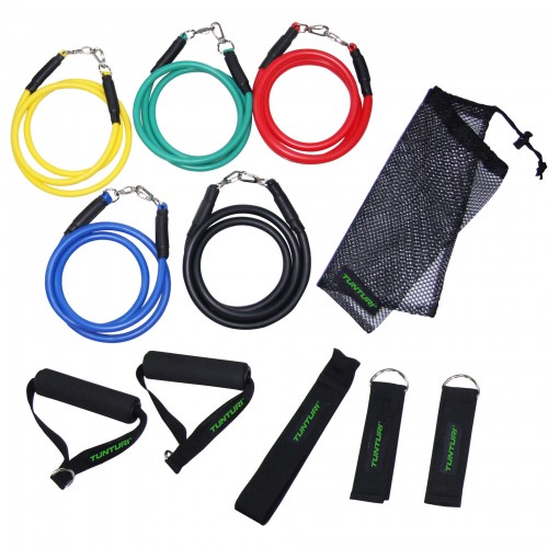 TUNTURI EXERCISE MULTIFUNCTION RESISTANCE TUBING SET