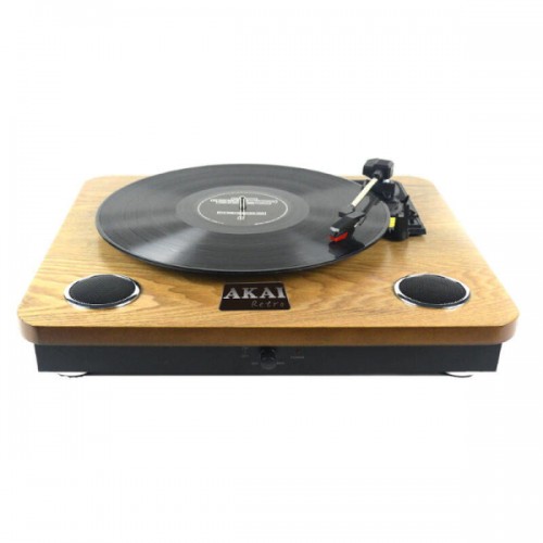 AKAI PICK-UP ΞΥΛΙΝΟ RETRO ΜΕ ΕΝΣΩΜΑΤΟΜΕΝΑ ΗΧΕΙΑ