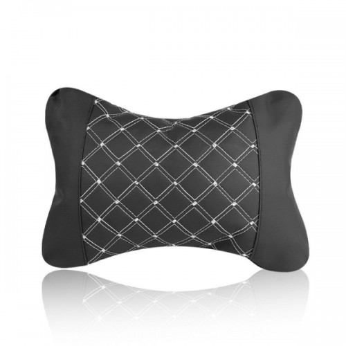 CAR HEADREST PILLOW black white
