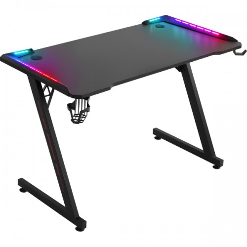 DEFENDER GAMING DESK TABLE RGB IDOL black