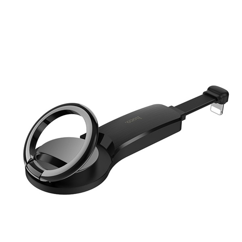 HOCO RING STAND MOBILE HOLDER WITH 2X LIGHTNING LS22 black HOCO RING STAND MOBILE HOLDER WITH 2X LIGHTNING LS22 black