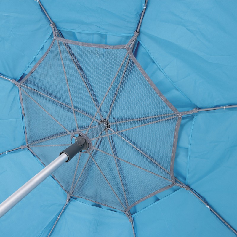 Ομπρέλα Παραλίας Αλουμινίου 2,4m PE 180gsm UPF 50+ Γαλάζιο Ομπρέλα Παραλίας Αλουμινίου 2,4m PE 180gsm UPF 50+ Γαλάζιο