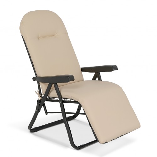 Πολυθρόνα 6 Θέσεων Μαύρου Σκελετού Μαξιλάρι Άμμου