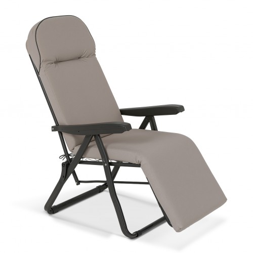 Πολυθρόνα 6 Θέσεων Μαύρου Σκελετού Taupe Tortora Μαξιλάρι