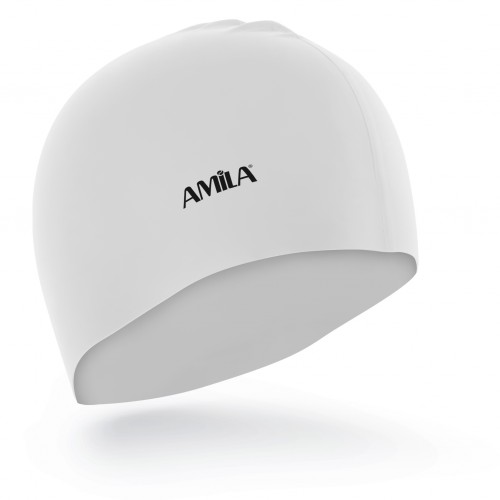 Σκουφάκι Κολύμβησης AMILA Long Hair HQ Λευκό