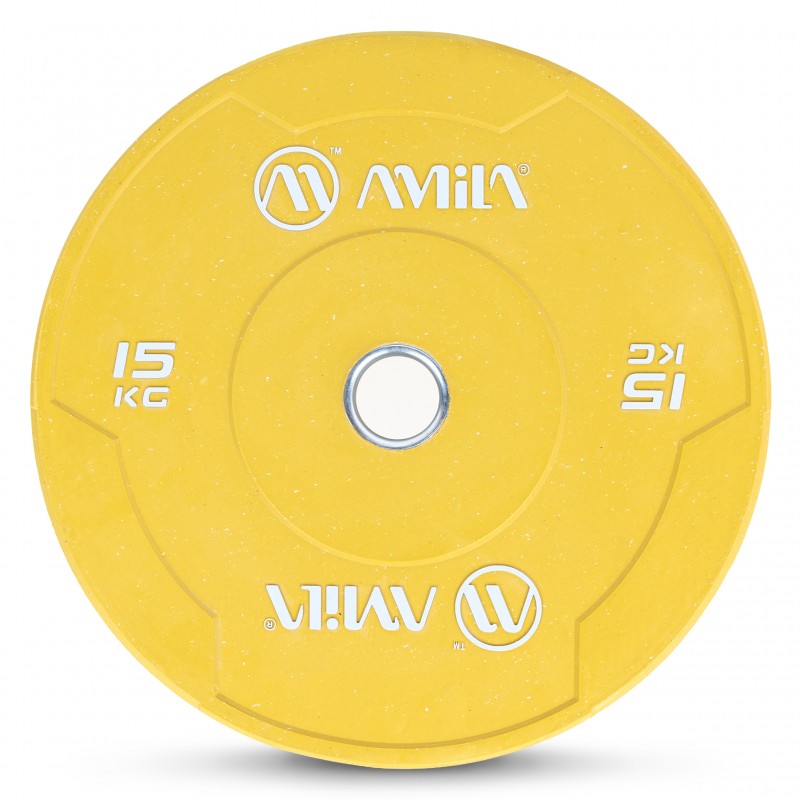Δίσκος Color Bumper Plate Slim 50 mm 15 kg – Κίτρινο Δίσκος Color Bumper Plate Slim 50 mm 15 kg – Κίτρινο