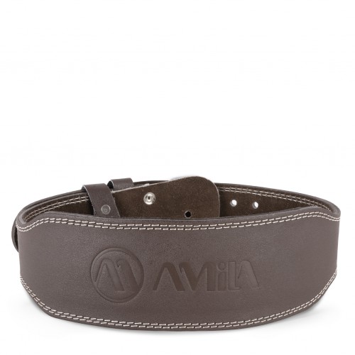 Ζώνη Άρσης Βαρών AMILA Δερμάτινη Καφέ B Quality M
