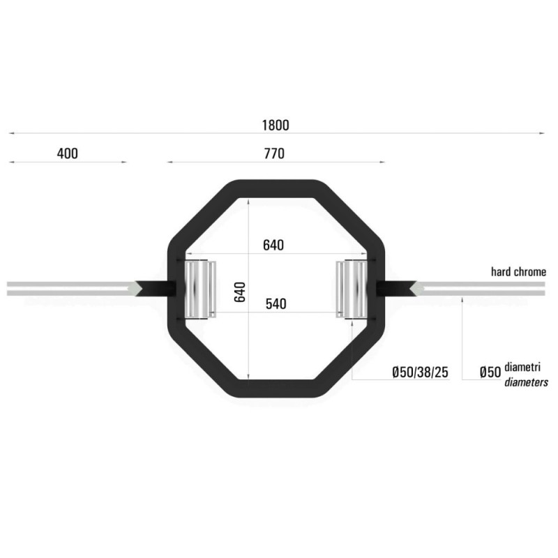 ΜΠΑΡΑ (OSB-PRO) ΟΛΥΜΠΙΑΚΗ 180cm ΗΕΧ 300kg (Trap bar) Toorx ΜΠΑΡΑ (OSB-PRO) ΟΛΥΜΠΙΑΚΗ 180cm ΗΕΧ 300kg (Trap bar) Toorx