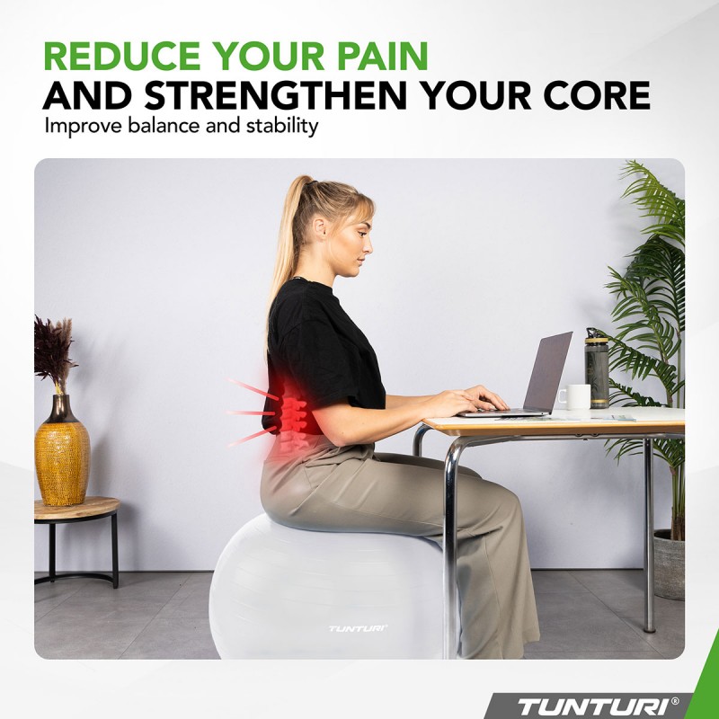 Tunturi Μπάλα Gymball 65cm Λευκή Anti Burst Tunturi Μπάλα Gymball 65cm Λευκή Anti Burst