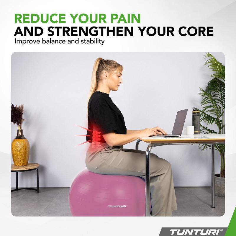 Tunturi Μπάλα Gymball 75cm Μωβ Anti Burst Tunturi Μπάλα Gymball 75cm Μωβ Anti Burst