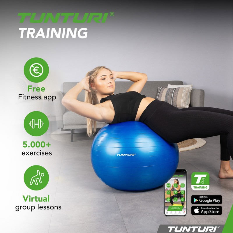 Tunturi Μπάλα Gymball 55cm Μπλε Anti Burst Tunturi Μπάλα Gymball 55cm Μπλε Anti Burst