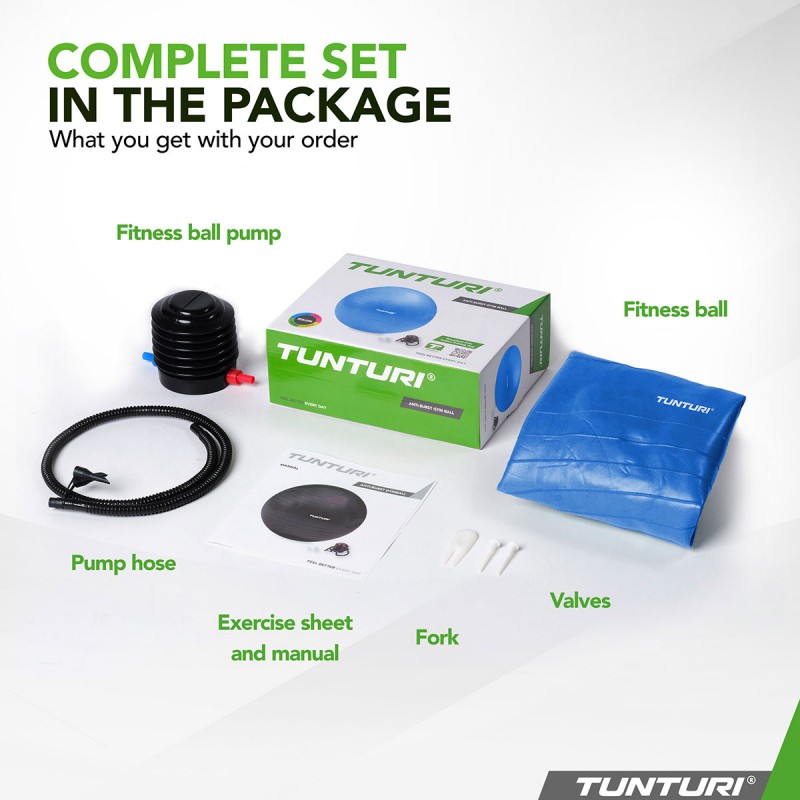Tunturi Μπάλα Gymball 55cm Μπλε Anti Burst Tunturi Μπάλα Gymball 55cm Μπλε Anti Burst