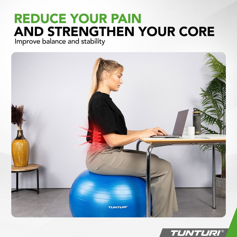 Tunturi Μπάλα Gymball 65cm Μπλε Anti Burst Tunturi Μπάλα Gymball 65cm Μπλε Anti Burst