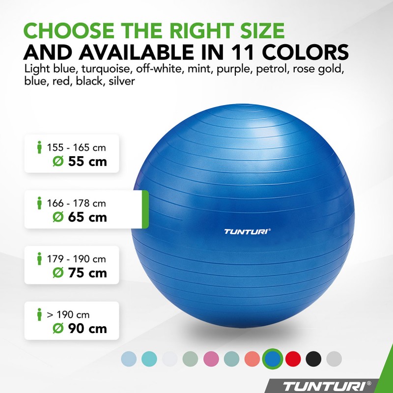 Tunturi Μπάλα Gymball 65cm Μπλε Anti Burst Tunturi Μπάλα Gymball 65cm Μπλε Anti Burst