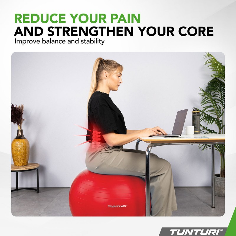 Tunturi Μπάλα Gymball 65cm Κόκκινη Anti Burst Tunturi Μπάλα Gymball 65cm Κόκκινη Anti Burst