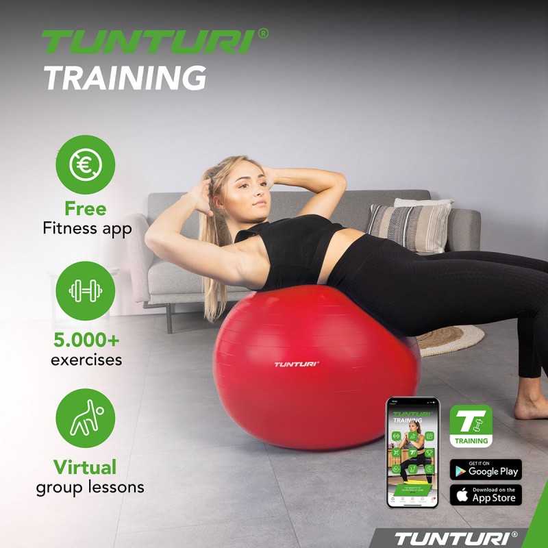 Tunturi Μπάλα Gymball 65cm Κόκκινη Anti Burst Tunturi Μπάλα Gymball 65cm Κόκκινη Anti Burst