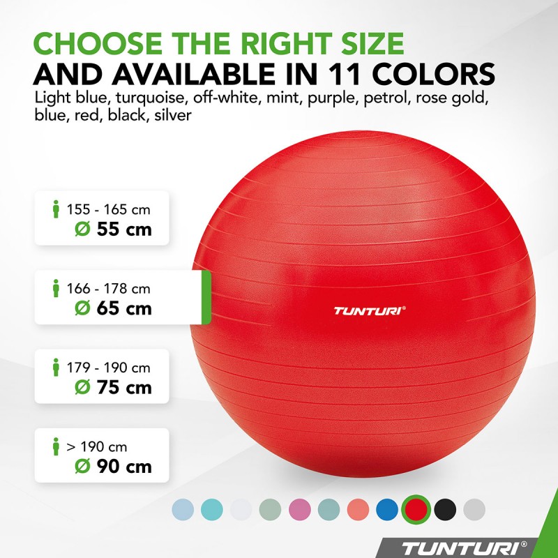 Tunturi Μπάλα Gymball 65cm Κόκκινη Anti Burst Tunturi Μπάλα Gymball 65cm Κόκκινη Anti Burst