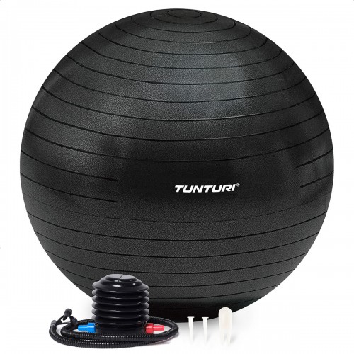 Tunturi Μπάλα Gymball 65cm Μαύρη Anti Burst