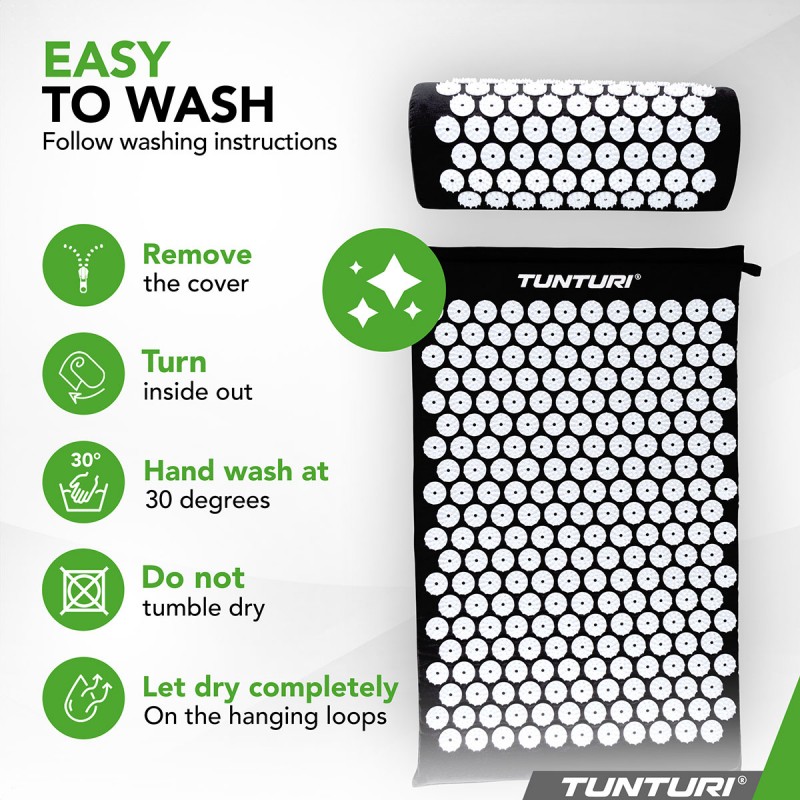 Tunturi στρώμα και μαξιλάρι βελονισμού, Μαύρο Tunturi στρώμα και μαξιλάρι βελονισμού, Μαύρο