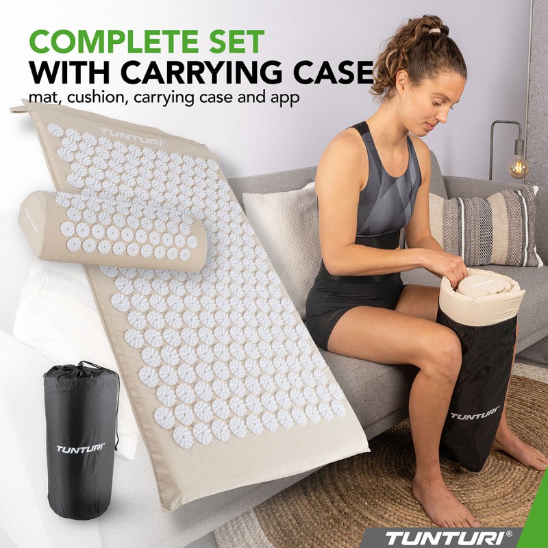 Tunturi Στρώμα Αποθεραπείας με μαξιλάρι βελονισμού, Μπεζ Tunturi Στρώμα Αποθεραπείας με μαξιλάρι βελονισμού, Μπεζ