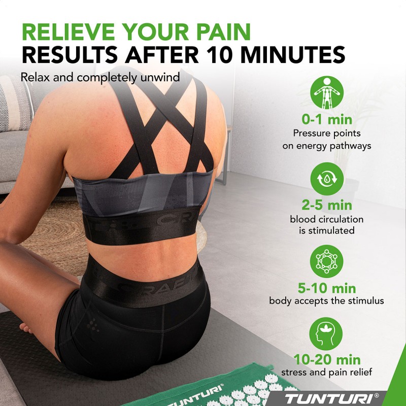 Tunturi Στρώμα Αποθεραπείας με μαξιλάρι βελονισμού,Πράσινο Tunturi Στρώμα Αποθεραπείας με μαξιλάρι βελονισμού,Πράσινο