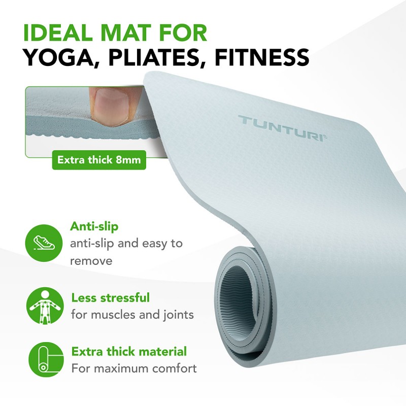 Tunturi Στρώμα Γιόγκα 8mm - Γαλάζιο Tunturi Στρώμα Γιόγκα 8mm - Γαλάζιο