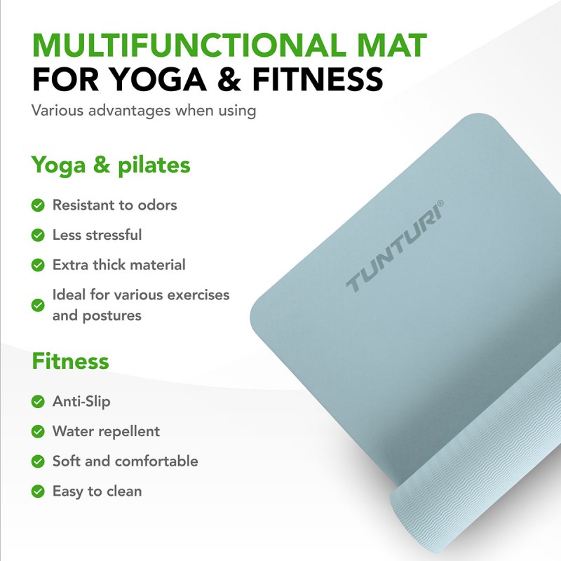 Tunturi Στρώμα Γιόγκα 8mm - Γαλάζιο Tunturi Στρώμα Γιόγκα 8mm - Γαλάζιο