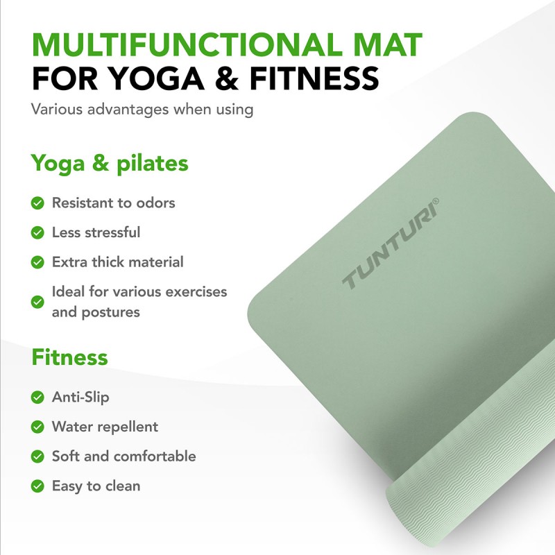 Tunturi Στρώμα Γιόγκα 8mm - Μέντα Tunturi Στρώμα Γιόγκα 8mm - Μέντα