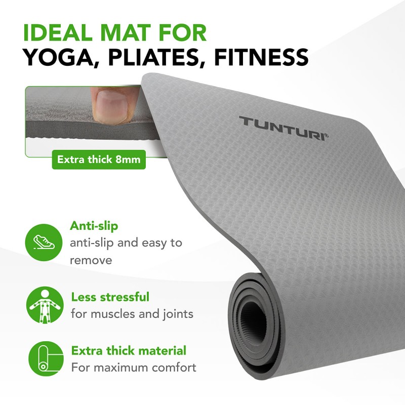 Tunturi Στρώμα Γιόγκα 8mm - Γκρι Tunturi Στρώμα Γιόγκα 8mm - Γκρι