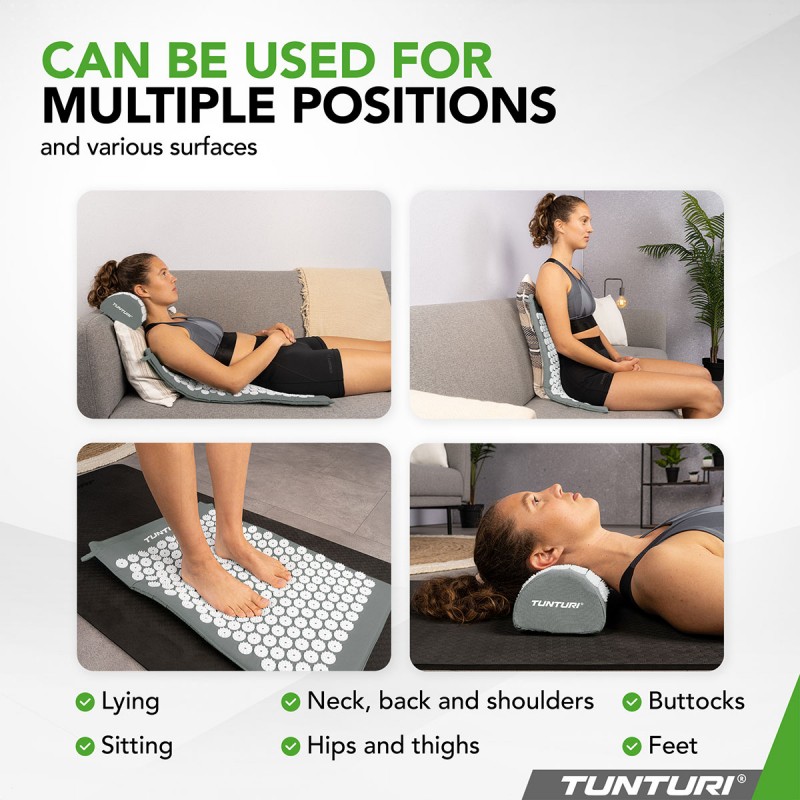 Tunturi Στρώμα Αποθεραπείας με μαξιλάρι βελονισμού, Γκρί Tunturi Στρώμα Αποθεραπείας με μαξιλάρι βελονισμού, Γκρί