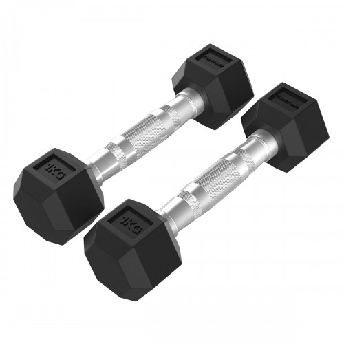 Tunturi Platinum Εξάγωνος Αλτήρας από Λάστιχο 1kg, Ζεύγος