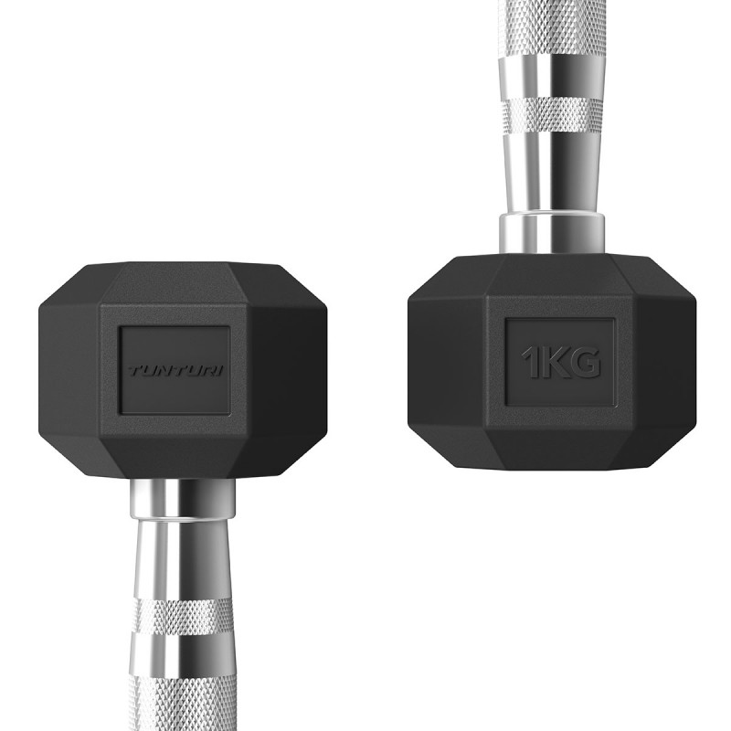 Tunturi Platinum Εξάγωνος Αλτήρας από Λάστιχο 1kg, Ζεύγος Tunturi Platinum Εξάγωνος Αλτήρας από Λάστιχο 1kg, Ζεύγος